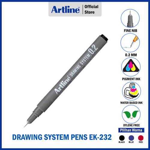ARTLINE Drawing System Pens EK-232 BLUE