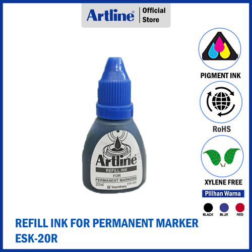 ARTLINE Tinta Isi Ulang Refill Ink For Permanent Marker Botol Plastik New 20 ml ESK-20R BLUE