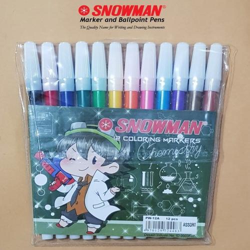 Spidol Kecil Warna Snowman Set  12