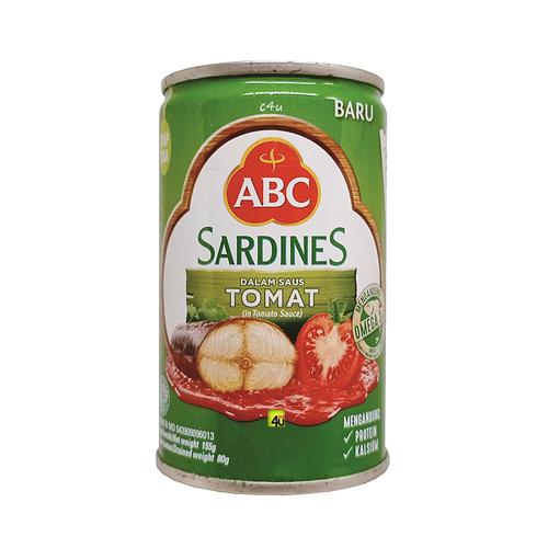 ABC Sardines Dalam Saus - Sarden Kemasan Kaleng Kecil 155g TOMAT