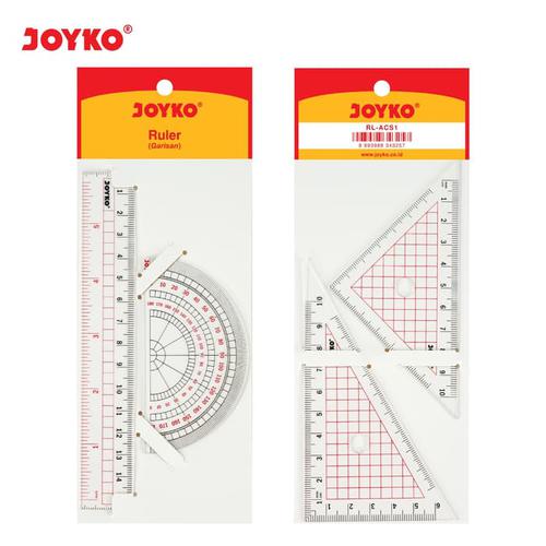 Joyko Penggaris Acrylic Ruler Set 4pcs RL-ACS1
