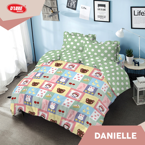 Bed Cover King 180 Danielle Kintakun Dluxe Microfiber Multi Color 7in1 39 cm