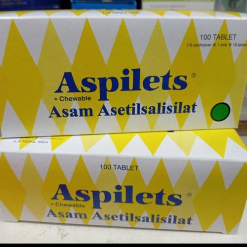 Original Aspilets Box 100 Asam Asetil Salisilat