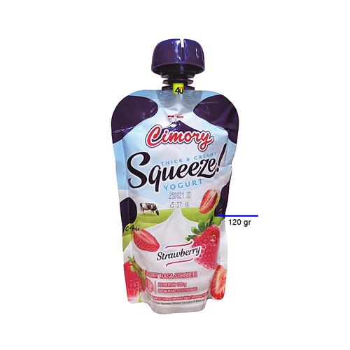 Cimory SQUEEZE - Thick and Creamy Yoghurt - 120 gr RTD Strawberry