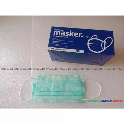Masker Karet 3 ply/ Earloop - Sinar Ogan