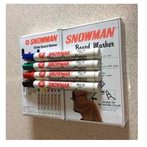 Spidol board marker biru snowman  harga per lusin