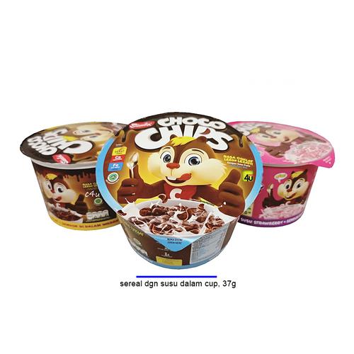 Simba Choco Chips Sereal Cup 37 gr Susu Putih