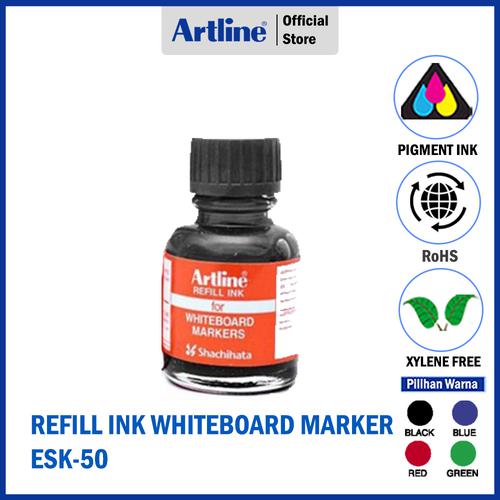 ARTLINE Tinta Isi Ulang Refill Ink For Whiteboard Marker Botol Kaca 20 ml ESK-50 BLACK