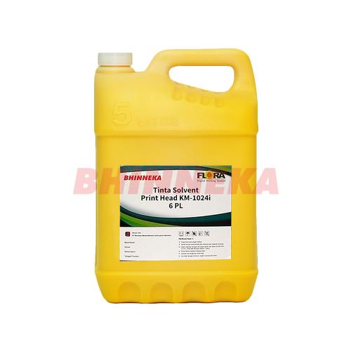 Flora Solvent Ink for KM1024i Printhead 6pl 5L Yellow 6pl -3336960924