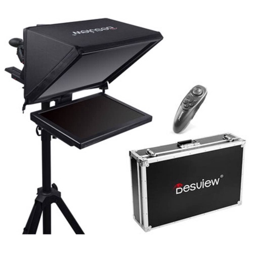 Desview T17 Teleprompter Set with 17'' Reversing Monitor for Broadcast Recording