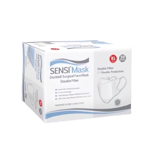 SENSI Duckbill Facemask 50 pcs XL - White