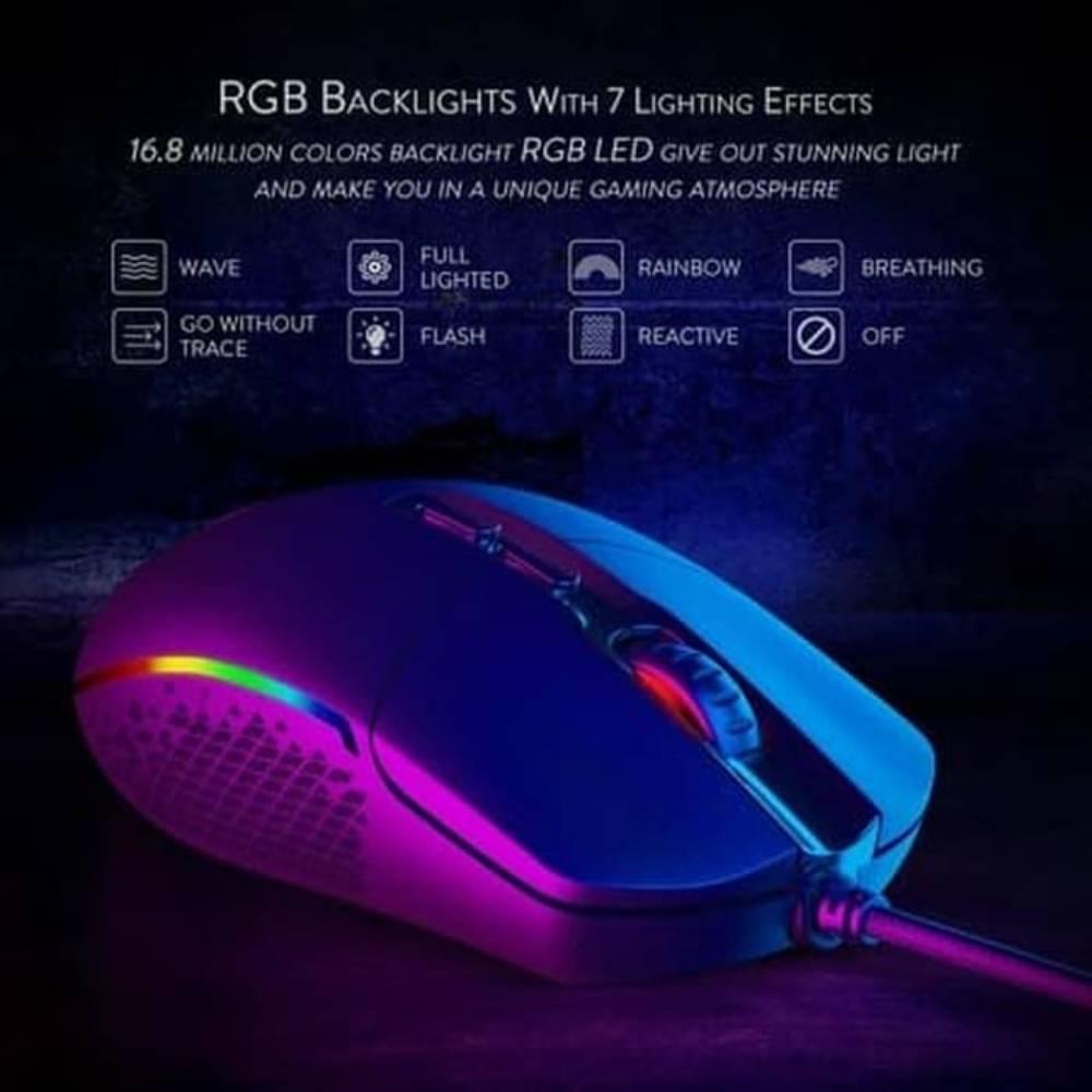  Jual  REDRAGON Gaming  Mouse RGB  INVADER M719 RGB  Bhinneka