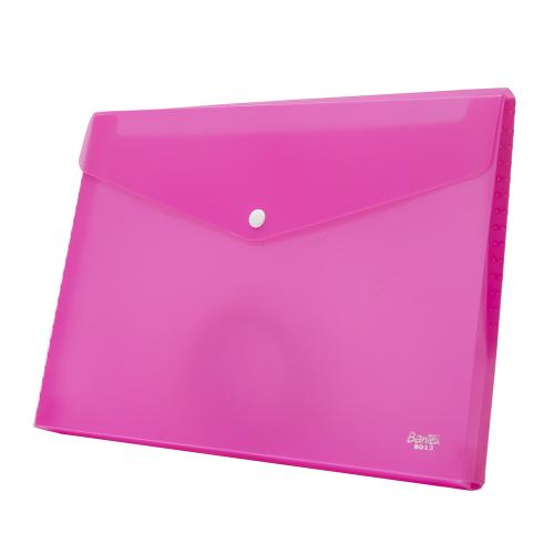 BANTEX Poly Wallet Case A4 2 Divider [8013 19] - Pink