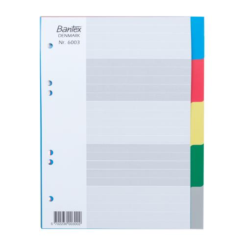 BANTEX PP Colour Divider A5 5 Pages [6003 00]