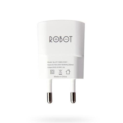 ROBOT Mini Size Single USB Charger RT-K1 White
