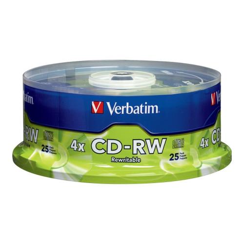 VERBATIM CD-RW Spindle Case 25 Pcs