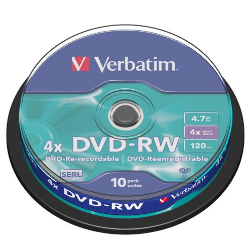 VERBATIM DVD -/+RW 4.7 GB Spindle 10 Pcs