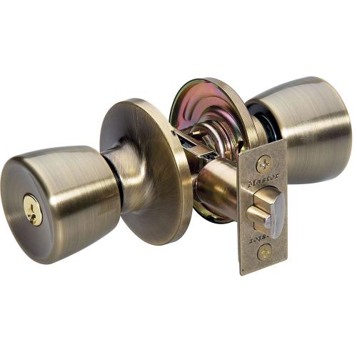 MASTER LOCK TUO0105 Knob Entry Door Lock - Antique Brass
