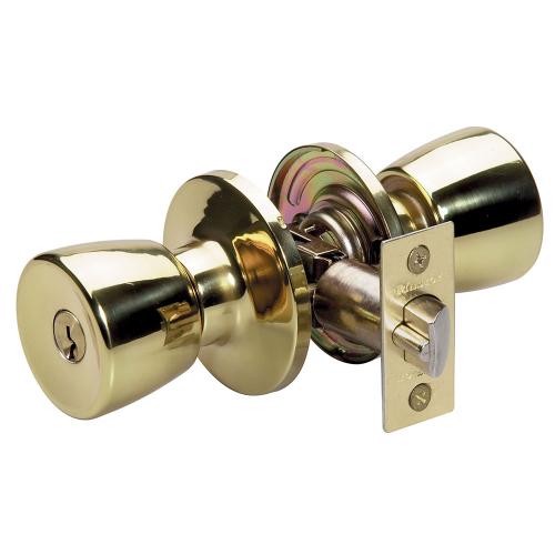 MASTER LOCK TUO0103 Knob Entry Door Lock - Polished Brass