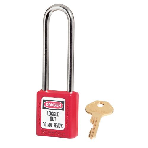 MASTER LOCK 410LT Thermoplastic Safety Padlock Red