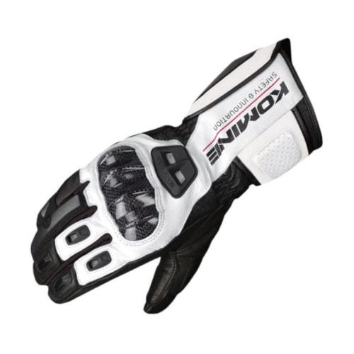 KOMINE GK-198 Carbon Protect Racing Gloves Original - Black White