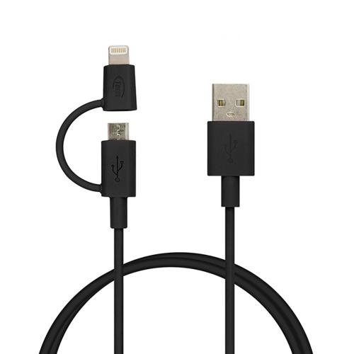 TEAM 2 in 1 Lightning Cable [TWC02B01] - Black