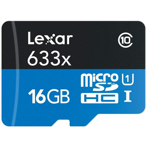 LEXAR High Performance 633x MicroSDHC 16GB [LSDMI16GBBAP633A]