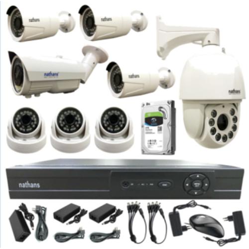 NATHANS Paket CCTV PTZ Custom 8 Camera Super AHD 2.0MP