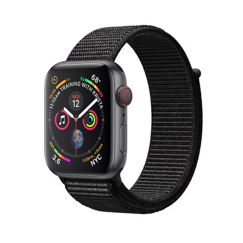APPLE Watch Series 4 44mm Space Gray Aluminum Case with Black Sport Loop [MU6E2ID/A]