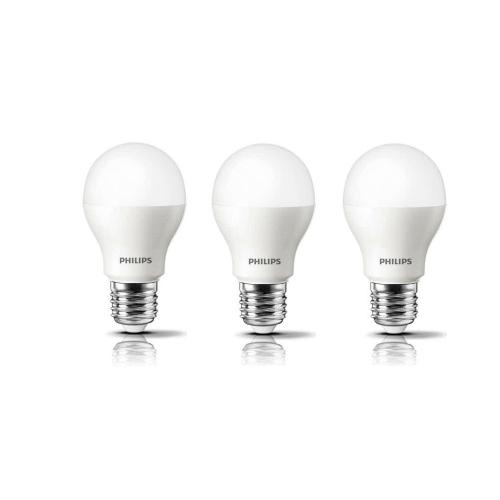 PHILIPS Lampu LED Bulb 5-50W Warm White Isi 3 Pcs