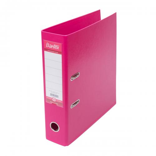 BANTEX Lever Arch File Ordner Plastic A4 7cm [1450 19] - Pink