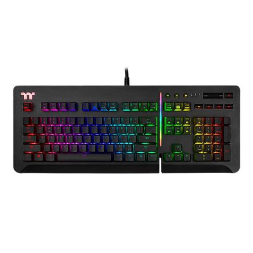 THERMALTAKE Level 20 RGB Cherry MX Blue Gaming Keyboard [KB-LVT-BLBRUS-01] - Black