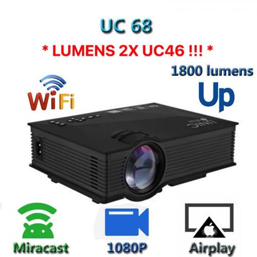 Unic UC68 Projector with Miracast AirPlay 1800 Lumens