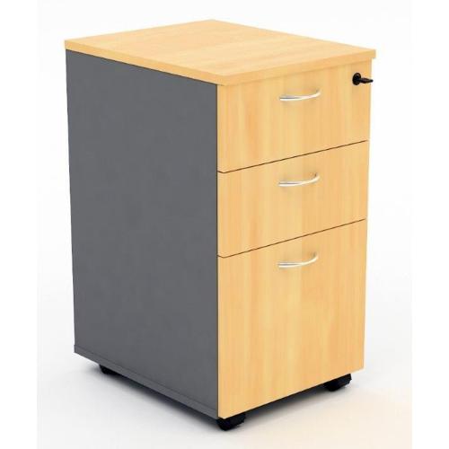 HIGH POINT Mobile Pedestal 2 Drawer + Filling MBO14070 - Oxford Cherry