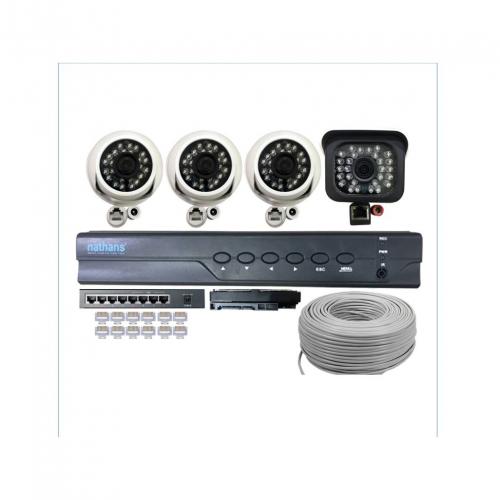NATHANS CCTV Special Kit 4 Cam IP 2.0 MP [NHKIT-SP20406]