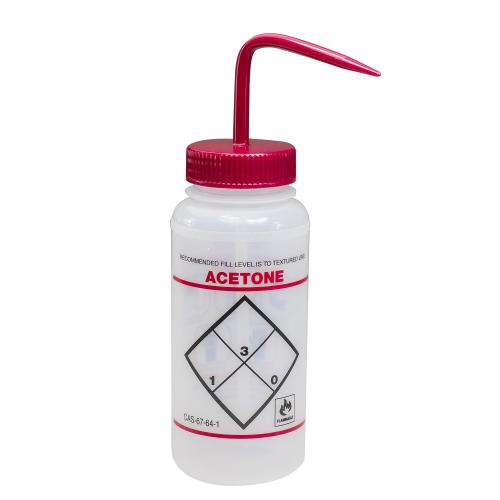 Bel-Art Safety Label Wash Bottle LDPE 500 ml - Acetone [F116460622]