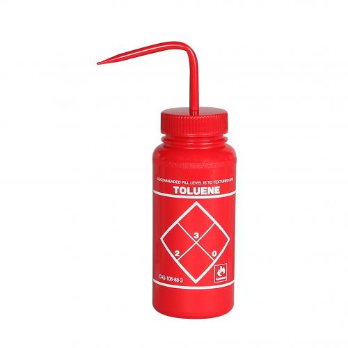 Bel-Art Safety Label Wash Bottle LDPE 500 ml - Toluene [F116460628]