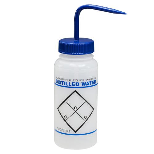 Bel-Art Safety Label Wash Bottle LDPE 500 ml - Distilled Water [F116460620]