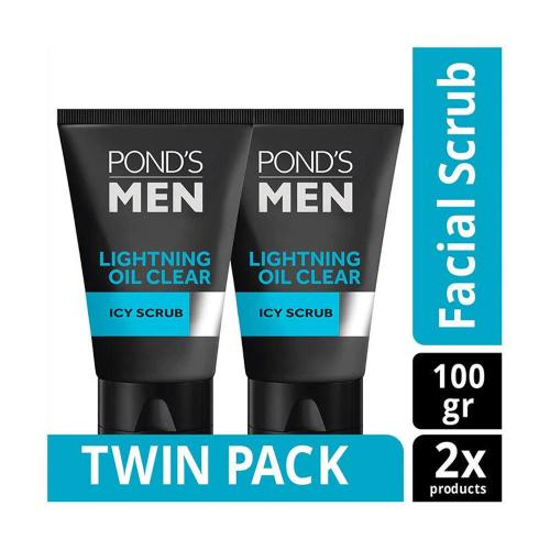 Ponds Men Lightning Oil Clear Sabun Muka 100 Gr Twin Pack