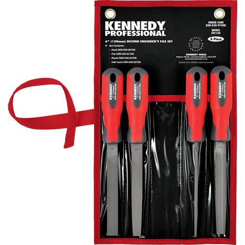 KENNEDY Engineer's File Set with Fitted Handles 6 Inch [KEN0309740K]