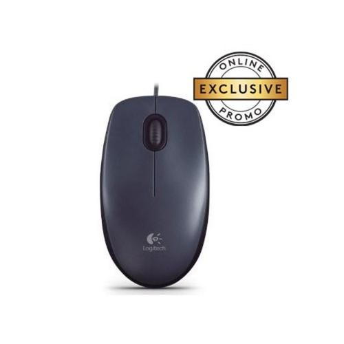 LOGITECH Wired Optical Mouse M90  - Dark Grey [910-001795]