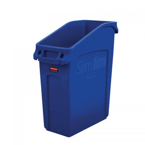 RUBBERMAID Slim Jim 13 Gal Under Counter Container Green