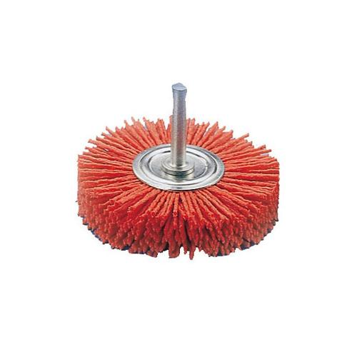 Union GIW-40 Wheel Brush With 6mm Shank Grit 100 mm [904413] - Coarse Red