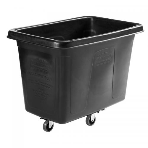 RUBBERMAID Executive Series Cube Truck With Quiet Casters, 12 Cubic Foot 1867538 Black