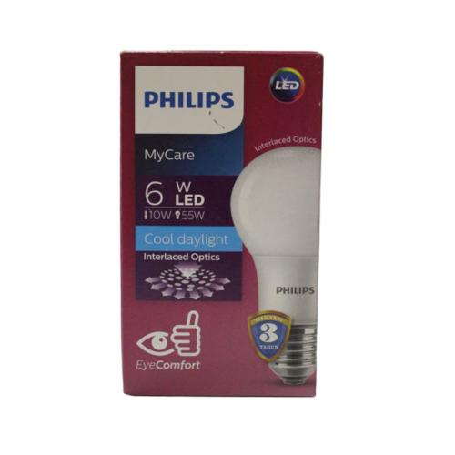 PHILIPS LED Bulb 6-55 Watt E27 A60 MyCare