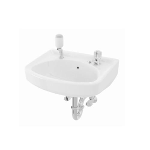 TOTO Wall Hung Lavatory 2 Tap Holes complete with Hangers & Screws (TL220D) LW230JW/F White