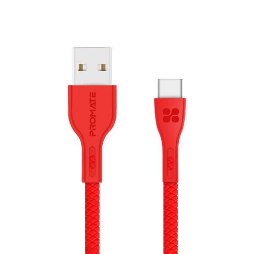 Promate PowerBeam-C Durable 2A Ultra-Fast Charging Cable Blue