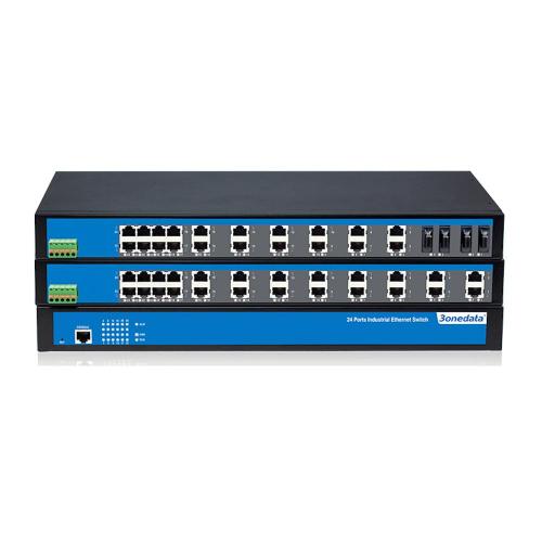 3onedata 24-port 100M Layer 2 Managed Industrial Ethernet Switch IES5024-12F(S)