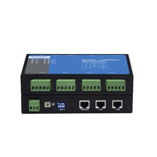 3onedata 4-port RS-232/485/422 to 2-port Ethernet Converter NP314T-4DI(RS-485)