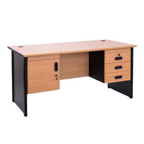 Gudang Furniture Meja Kerja Kantor Staff Modern Minimalis Glory NGD 370 Beech